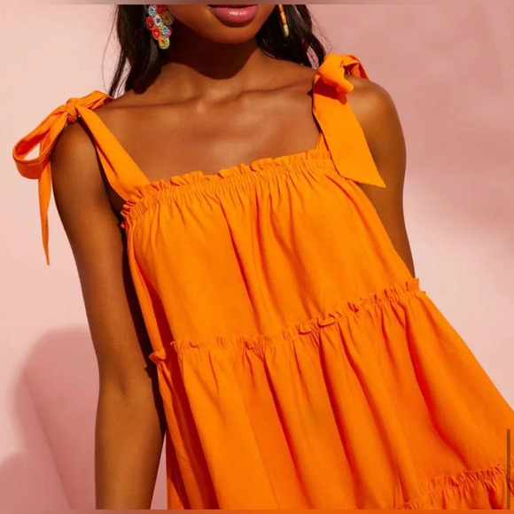 Idem Ditto | Bow Tie Tiered Mini Dress | Size: XL - Picture 2 of 9